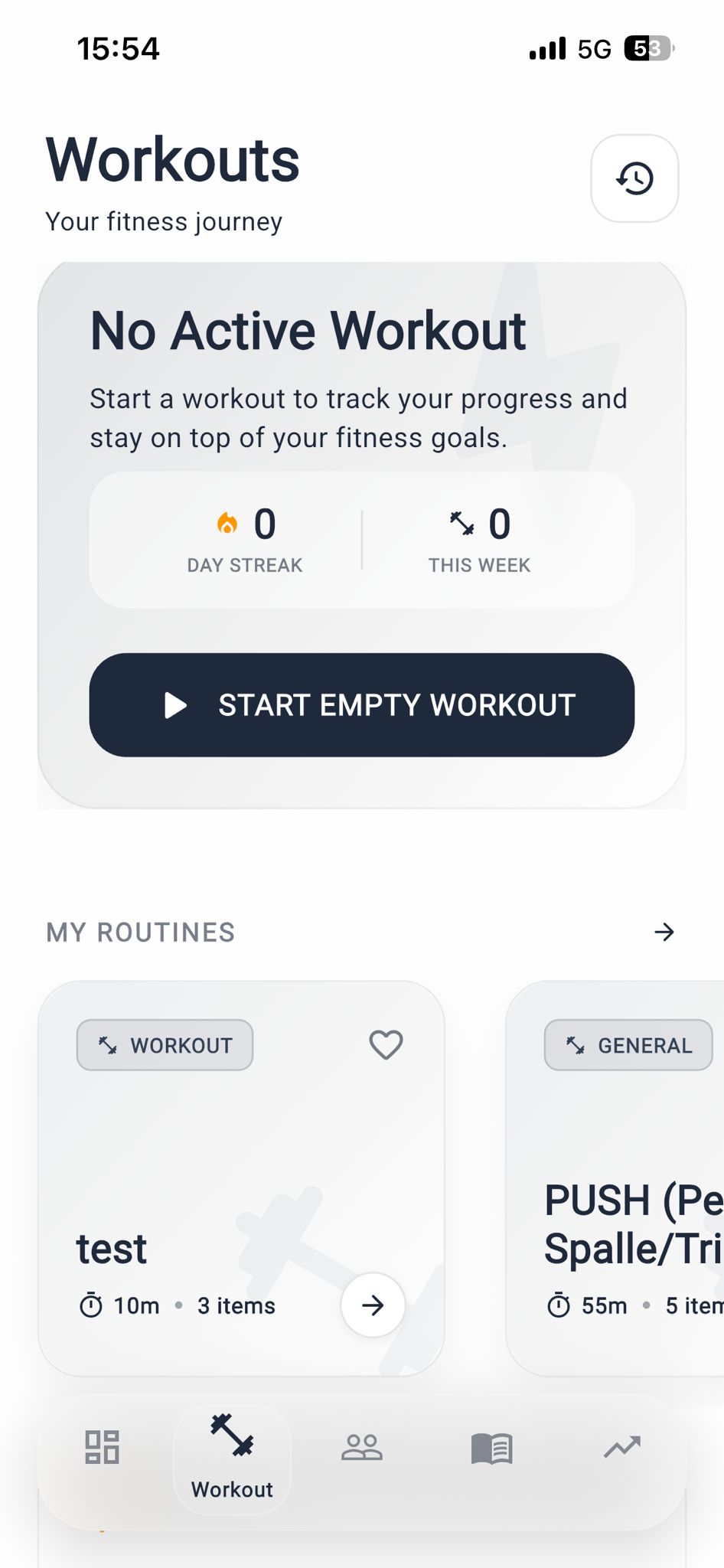 Workout Tracking